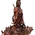 Tượng Quan Âm Đẹp - Quan Âm Cưỡi Rồng - Gỗ Trắc Cực Kỳ Quý Hiếm