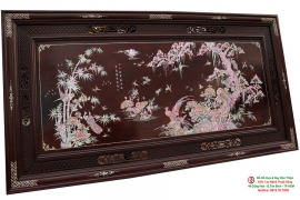 Tranh Bách Điểu Triều Phụng Khảm Ốc Đẹp ( Loại Lớn Đặc Biệt )