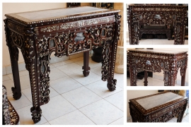Bàn thờ khảm ốc xà cừ -  Mặt đá tàu đẹp