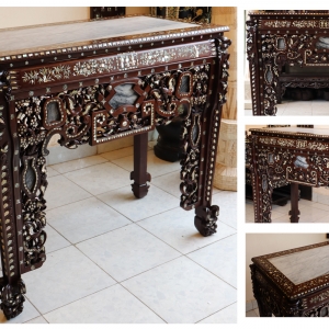 Bàn thờ khảm ốc xà cừ -  Mặt đá tàu đẹp