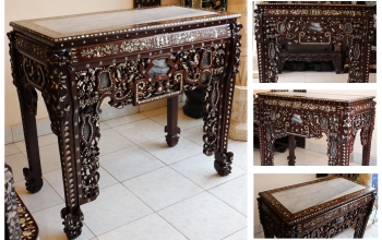 Bàn thờ khảm ốc xà cừ -  Mặt đá tàu đẹp
