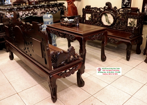 Trường Kỷ Chạm Voi - Độc Đáo Hiếm Lạ