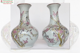 Cặp Bình Sứ Da Rạn