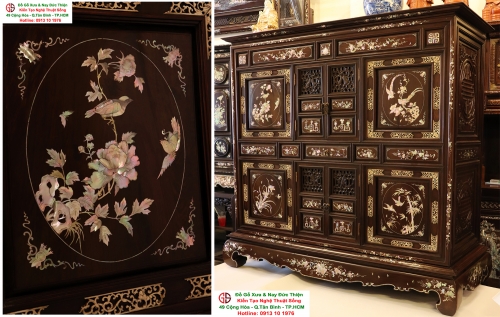Tủ Thờ Huế Gỗ Cẩm Lai ( Khảm Nổi ) - Độc Đáo Hiếm Lạ