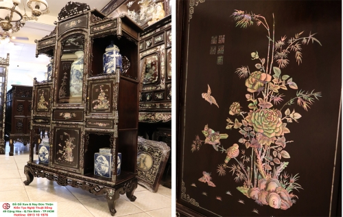 Tủ Bày Đồ Khảm Ốc Liên Chi