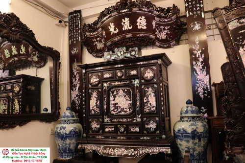 Tủ thờ đẹp nhất - Tủ Thờ khảm ốc đẹp nhất - MS 02