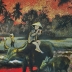 Tranh Sơn Mài Thiếp Vàng Xưa - Cảnh làng quê