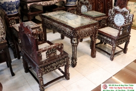 Bộ Bàn Vách Tàu Khảm Ốc  - Gỗ Cẩm Lai Rất Hiếm