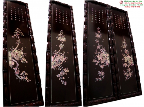 Tranh Tứ Quý Khảm Ốc