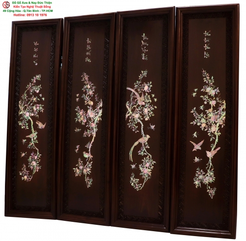 Tranh Tứ Quý Khảm Ốc 02