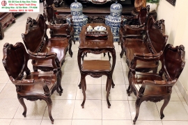 Bộ Bàn Ghế Louis Gỗ Cẩm Lai Quý Hiếm - Giá Rẻ Đặc Biệt - MS02