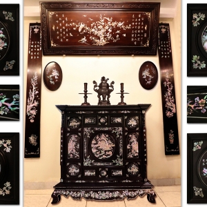 Tủ Thờ Khảm Ốc Gỗ Gụ Đẹp