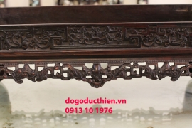 Khay Trà Gỗ Trắc Chạm 4 Mặt