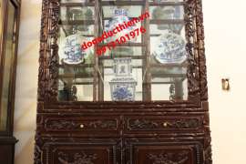 Tủ Bày Đồ Chạm Trúc Nho