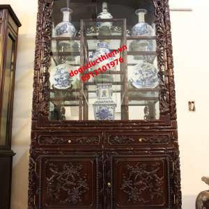 Tủ Bày Đồ Chạm Trúc Nho