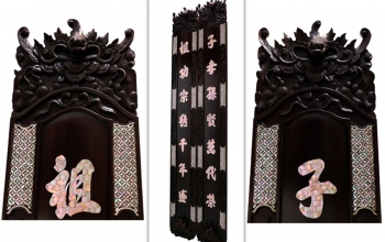 Câu Đối Khảm Ốc Xà Cừ