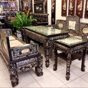 Trường Kỷ Tam Sơn Khảm Ốc Đẹp Theo Lối Tàu