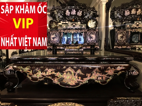 Chiếc Sập Khảm Ốc - Khủng Nhất Việt Nam