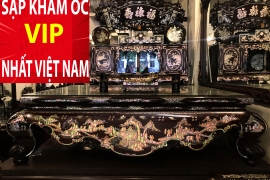 Chiếc Sập Khảm Ốc - Khủng Nhất Việt Nam