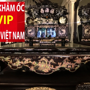 Chiếc Sập Khảm Ốc - Khủng Nhất Việt Nam