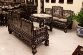 Bộ Bàn Trường Kỷ Tam Sơn Siêu VIP - Đẹp Nhất 2021 - Giá Rẻ ( Gỗ Gụ )