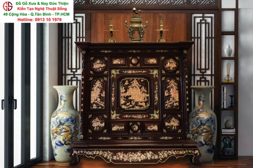 Tủ Thờ Khảm Ốc Đẹp ( Tích Nhị Thập Tứ Hiếu )