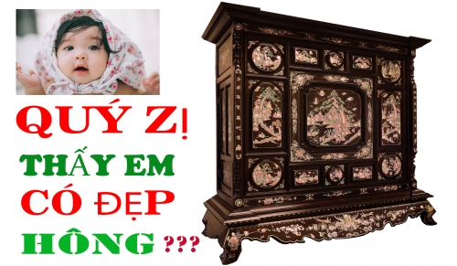 Tủ Thờ Khảm Ốc Nhị Thập Tứ Hiếu ( Gỗ Gụ - Thợ Huế Đóng )