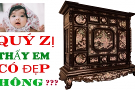 Tủ Thờ Khảm Ốc Nhị Thập Tứ Hiếu ( Gỗ Gụ - Thợ Huế Đóng )
