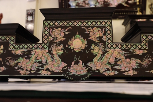 Tam Sơn Khảm Ốc Chạm Tứ Linh