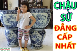 Chậu Sứ - Thống Sứ ( Vẽ Tứ Quý ) - Phiên Bản Đặc Biệt