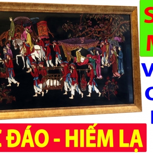 Tranh Sơn Mài : VINH QUY BÁI TỔ - Quan Trạng Về làng