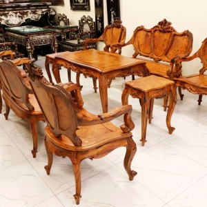 Bộ Bàn Louis Pháp Cẩm Nu Siêu Đẹp  - [[ Đỉnh Của Đỉnh ]] - RẤT ĐÁNG SƯU TẦM