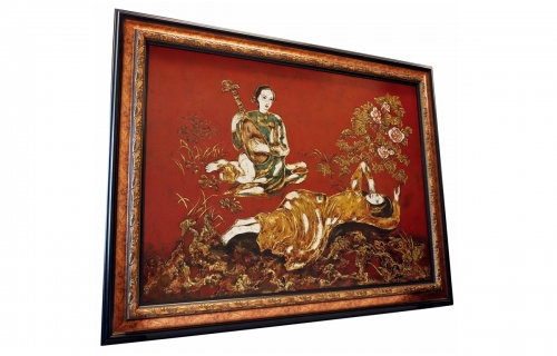 Tranh Sơn Mài  Vỏ Trứng Thếp Vàng