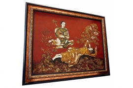 Tranh Sơn Mài  Vỏ Trứng Thếp Vàng