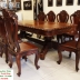 Bộ Bàn Ăn Gỗ Cẩm Lai Chạm Khắc 10 Ghế