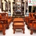 Bộ Bàn Ghế Phòng Khách Gỗ Cẩm Lai 10 Món Tay 14 Chạm Đào Cực Đẹp