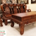 Bộ Bàn Ghế Phòng Khách Gỗ Cẩm Lai 10 Món Tay 14 Chạm Đào Cực Đẹp