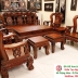 Bộ Bàn Ghế Phòng Khách Gỗ Cẩm Lai 10 Món Tay 14 Chạm Đào Cực Đẹp