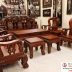 Bộ Bàn Ghế Phòng Khách Gỗ Cẩm Lai 10 Món Tay 14 Chạm Đào Cực Đẹp