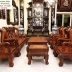 Bộ Bàn Ghế Phòng Khách Gỗ Cẩm Lai 10 Món Tay 14 Chạm Đào Cực Đẹp