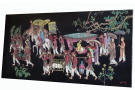 Tranh Sơn Mài ( Vinh Quy Bái Tổ )