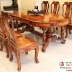 BỘ BÀN ĂN GỖ CẨM NU 8 GHẾ