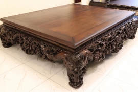 SẬP GỖ GỤ ĐẸP CHẠM THẬP ĐIỂU QUẦN MAI 
