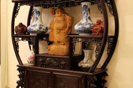 Tủ Bày Đồ Chạm 4 Mặt - Tấm Bình Phong Đẹp Cho Phòng Khách
