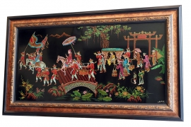 TRANH SƠN MÀI VINH QUY BÁI TỔ ĐẸP