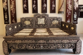 GIƯỜNG 3 THÀNH KHẢM ỐC HÀNG SIÊU ĐẸP