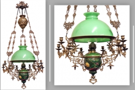 ĐÈN RỒNG CHÓA  XANH NGỌC CỦA PHÁP - CHUẨN CỔ XỊN