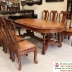 BỘ BÀN ĂN GỖ CẨM NU 8 GHẾ CHẠM KHẮC ĐẸP