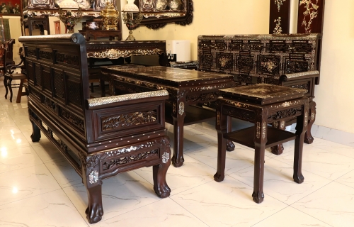 TRƯỜNG KỶ HUẾ KHẢM ỐC CHẠM KHẮC ĐẸP