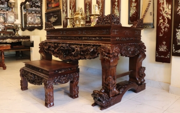 BÀN THỜ TỨ LINH CHÂN NGHÊ ĐỤC CHẠM ĐẸP VIP